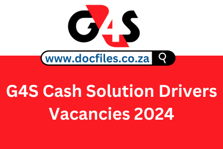 G4S Cash Solution Drivers Vacancies 2024